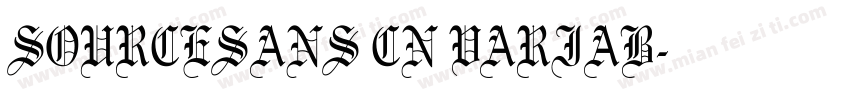 SOURCESANS CN VARIAB字体转换